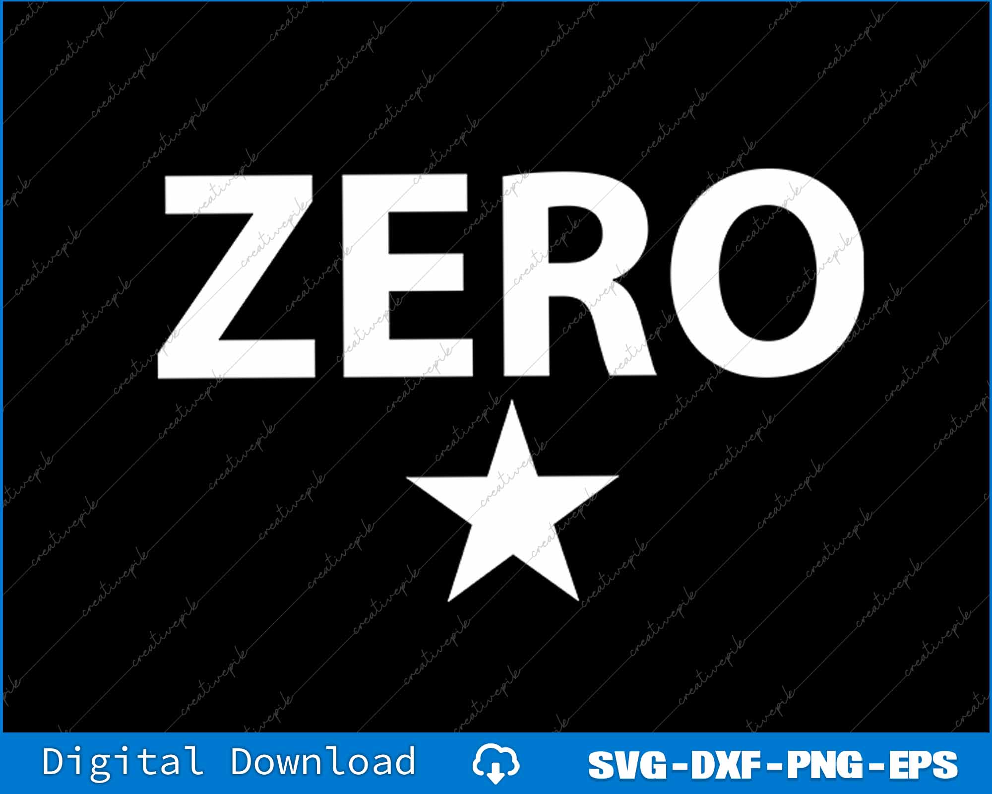 Grunge Alternative Zero Star 90s Rock Band Music SVG PNG Cutting File